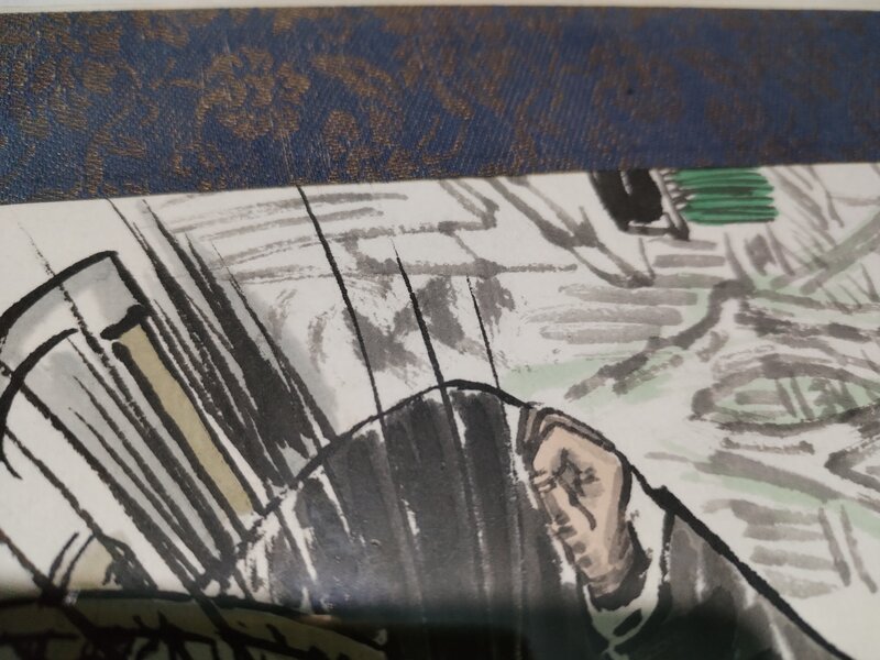 Pictura chinezeasca autentica, cu sigiliu si semnatura, intitulata Soapte